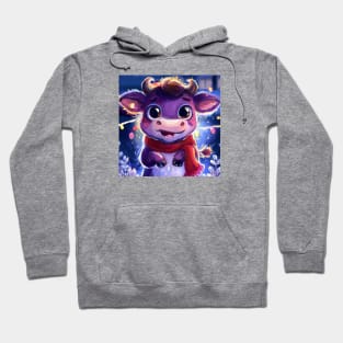 Cute Ox Drawing Hoodie